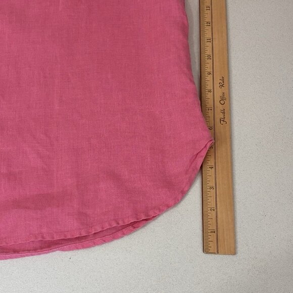 Lulu B Linen Top Womens XL Button Up Sleeveless Pink Breathable Summer Casual - Picture 7 of 8